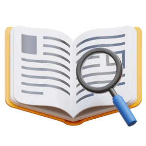 Book and Magnifier