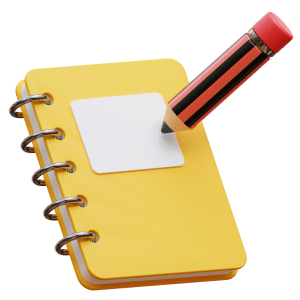 Notebook and Pencil