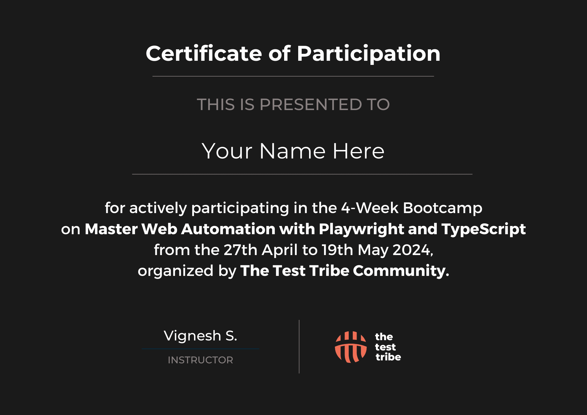 TTL certificates 29.7 × 21 cm