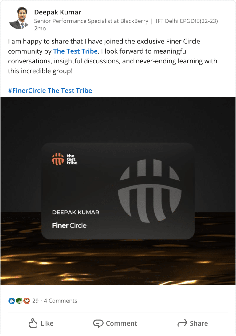 Deepak Kumar Finer Circle Review Li