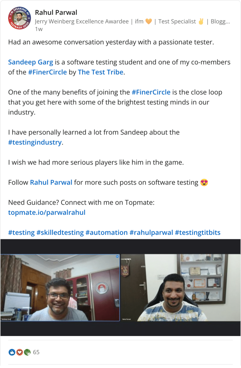 Rahul Parwal Sandeep Garg Finer Circle Review Li