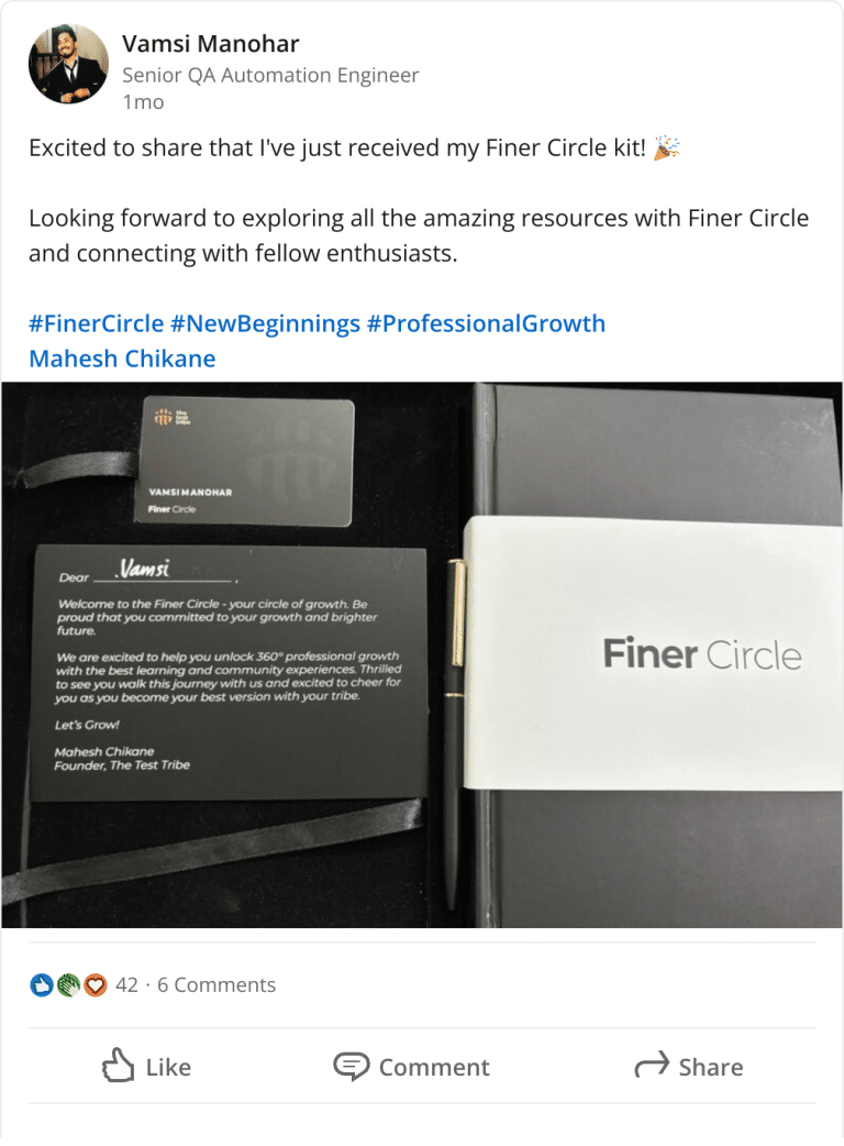 Vamsi Manohar Finer Circle Review Li