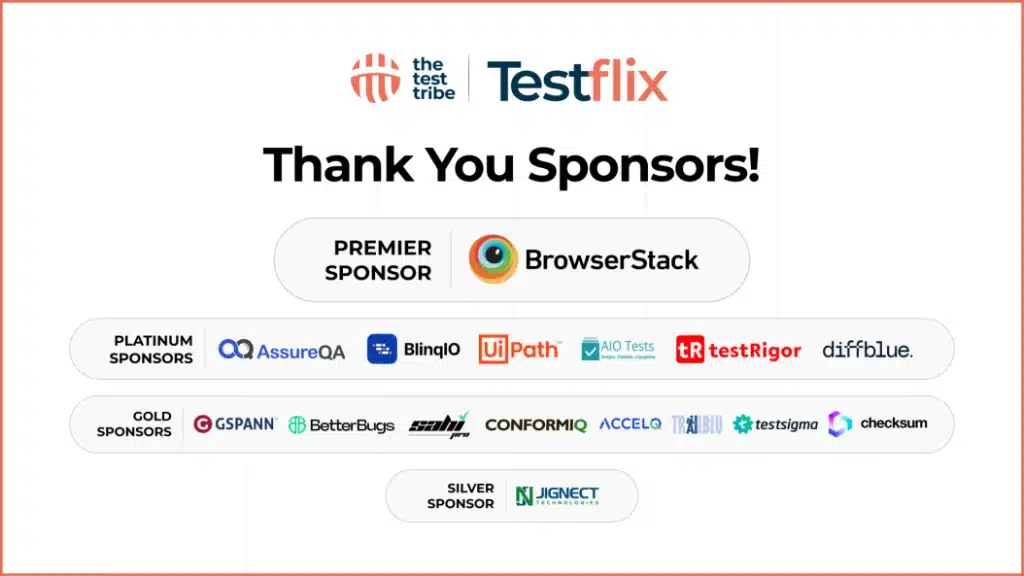 Thank You Sponsors Testflix
