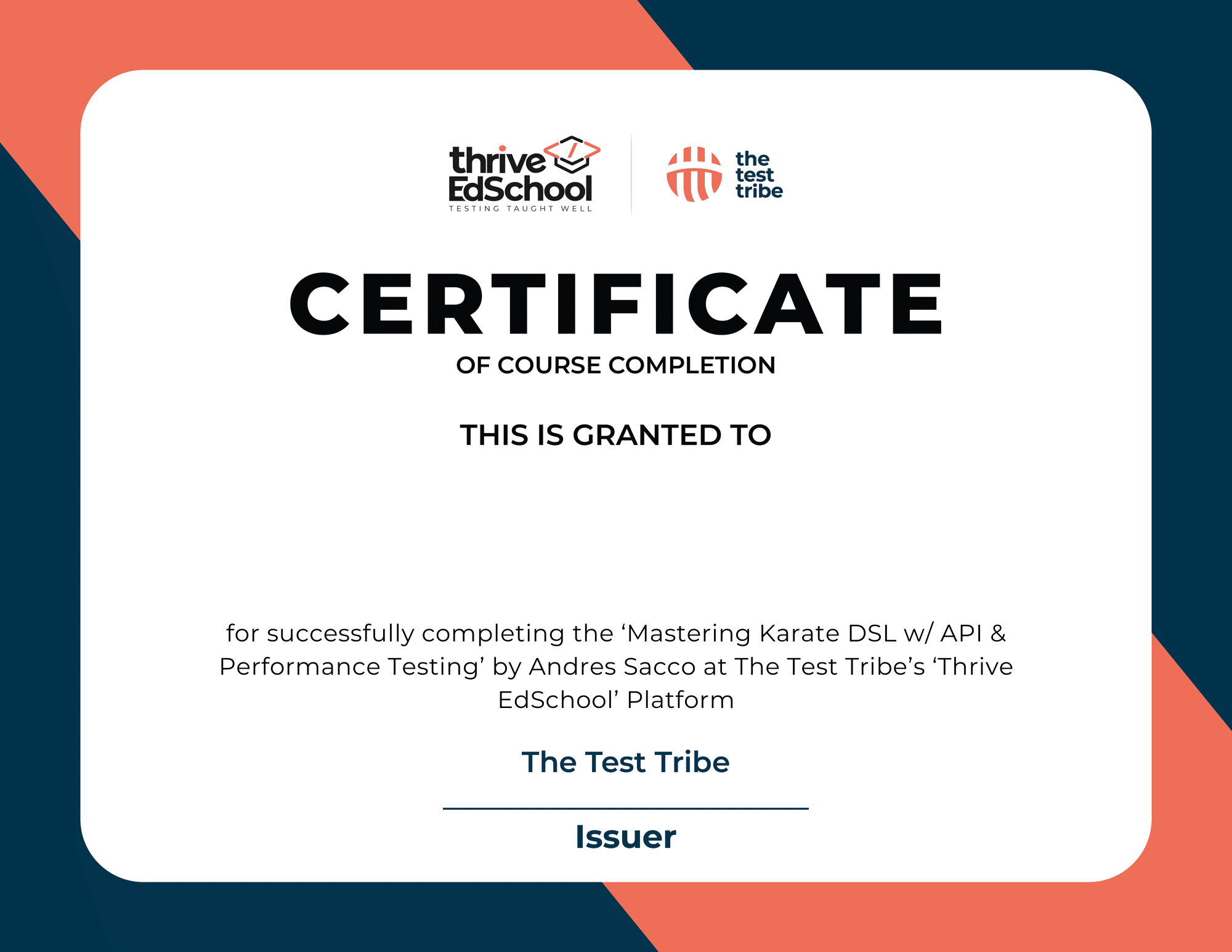 Mastering Karate Certificate