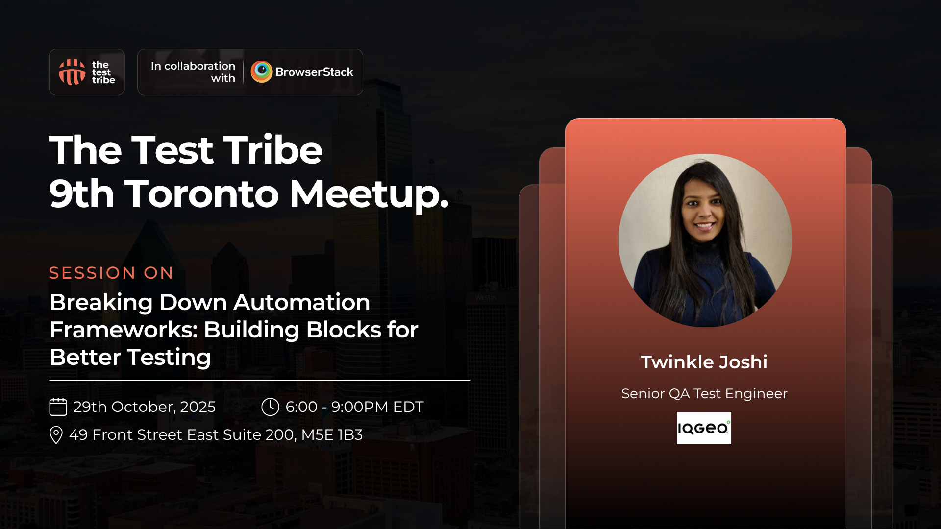 9th Toronto Meetup. 1 1