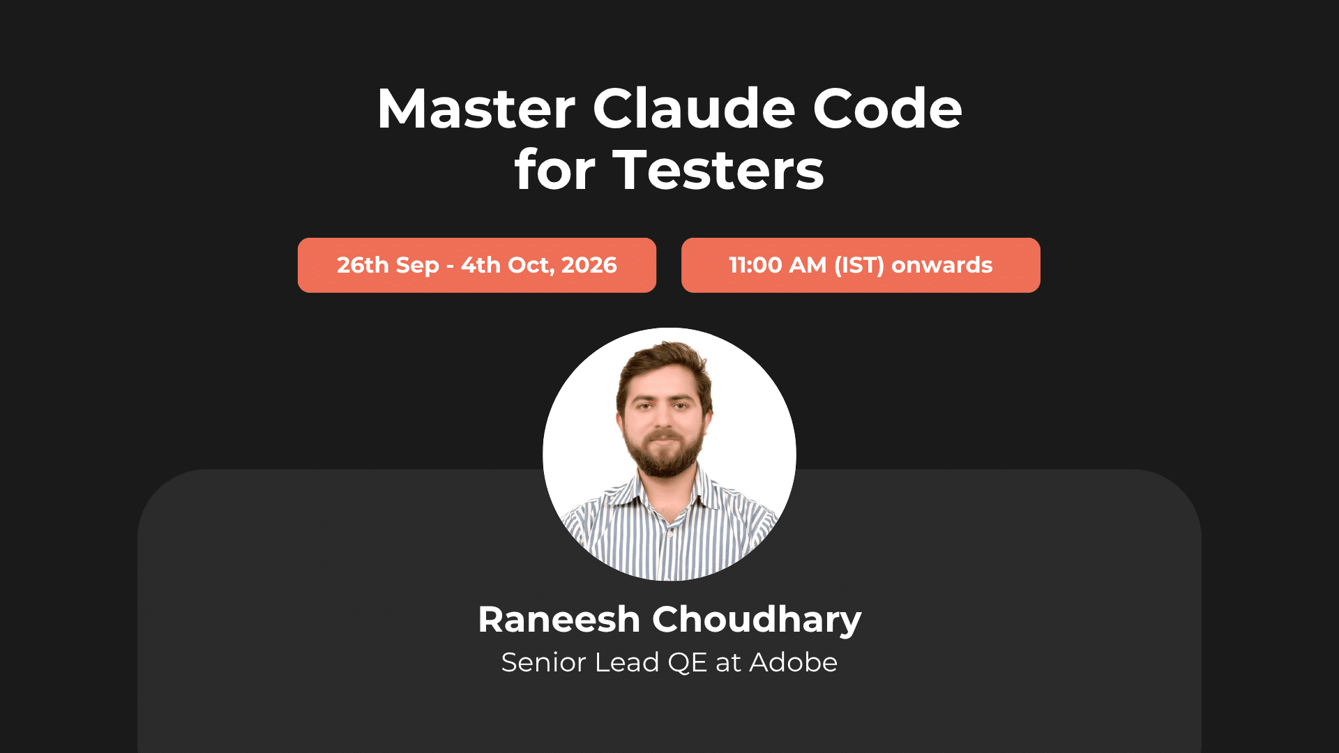 Claude Code for Testers – Workshop – September 2026